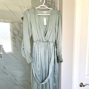 Baltic Born Jenna dress in the color sage. Size small new with tags